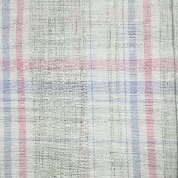 UNTUCKit Chasseles Cotton LS Shirt Lt Blue Green Pink Plaid Womens 0 Regular Fit - Picture 9 of 16